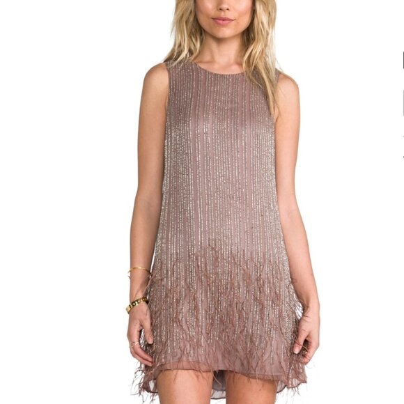 Parker Allegra feather dress - Picture 1 of 11